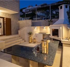 5 bedroom beachfront villa with pool on Ciova Island, Trogir, sleeps 12